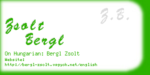 zsolt bergl business card